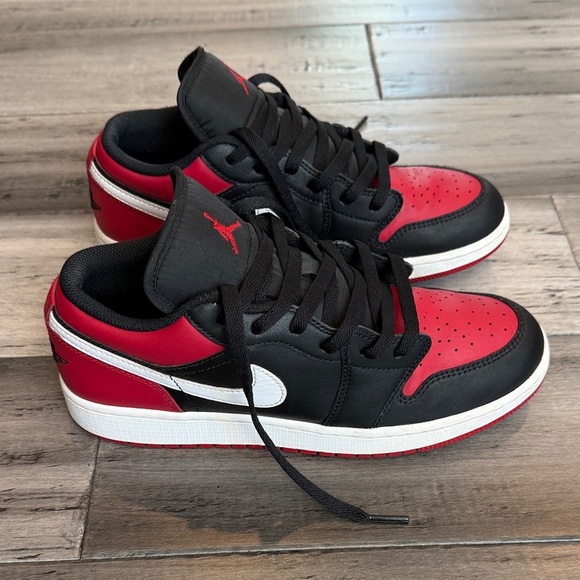 Air Jordan Kids Black and Red Sneakers - Picture 2 of 15